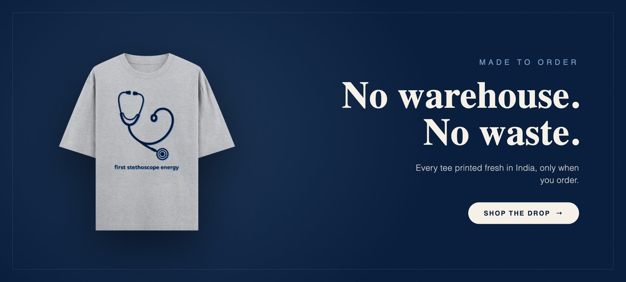 No warehouse. No waste. PRIMUM printed fresh in India.